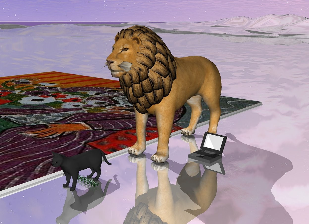 Cat And Lion By Mari On Wordseye
