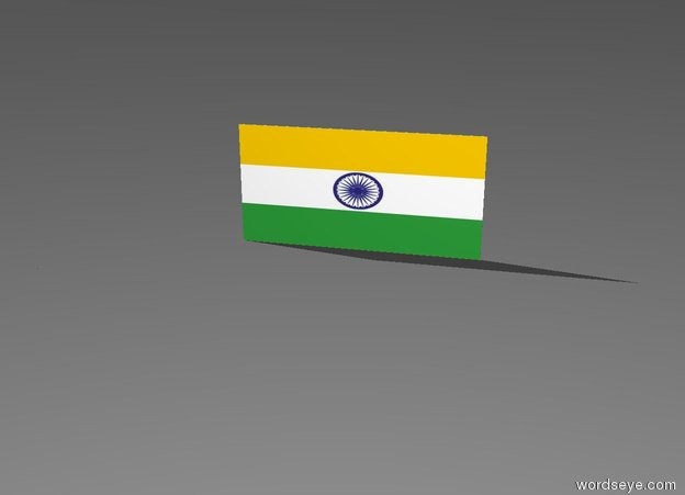 Input text: The indian flag in mountain
