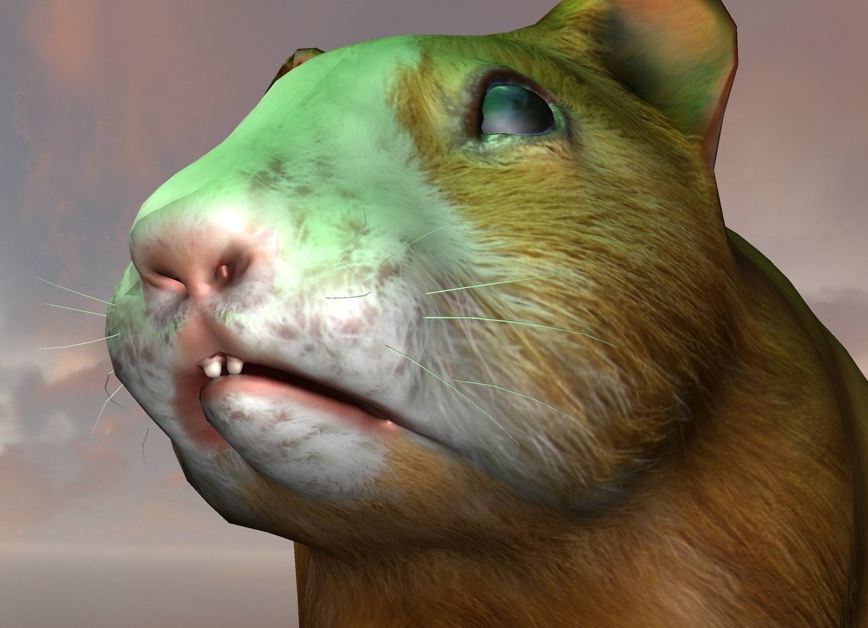 green hamster