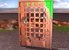 there is a enormous [hell] door