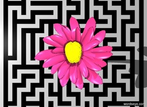 The  image-15933 backdrop. The ground is invisible. A blossom is pink plum. The blossom is 200 feet high.
The brain is 0.1 feet above the flower. The brain is 60 feet high. The brain is yellow and orange. The brain is 5% translucent. Light is 250 feet above the blossom.